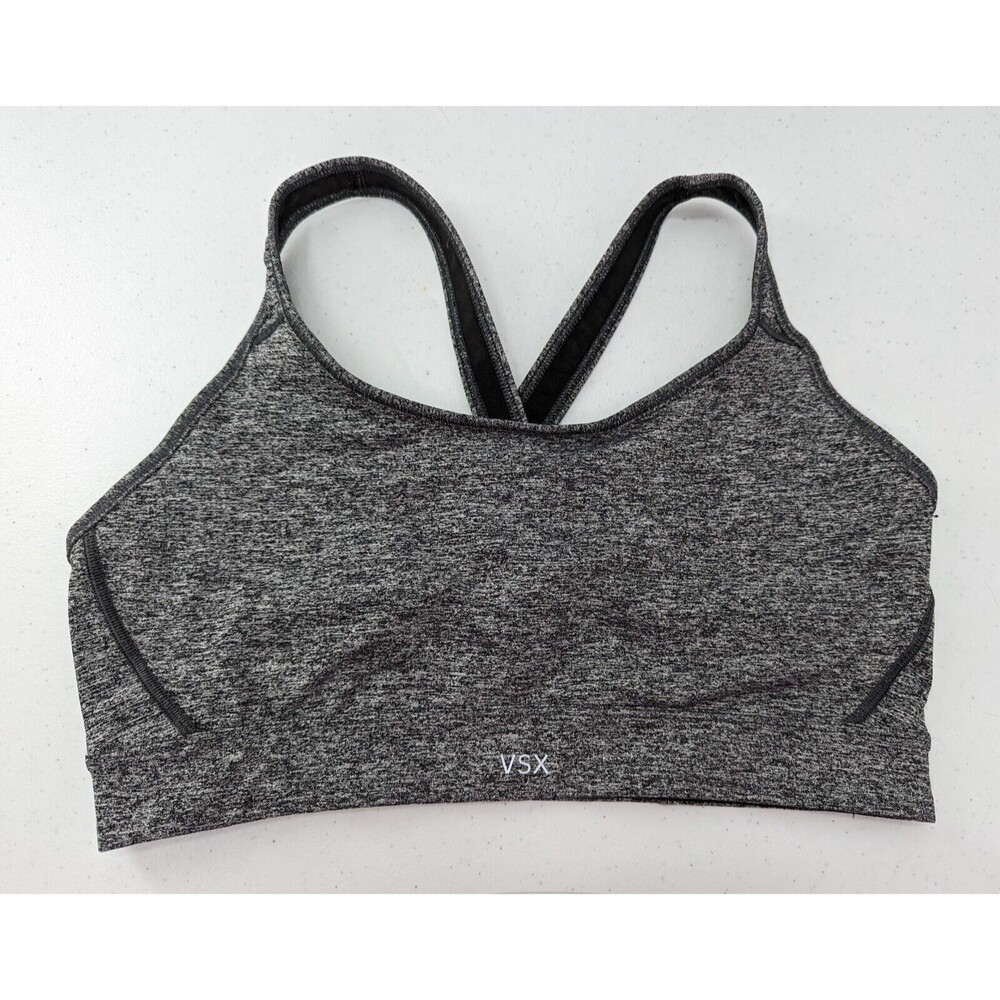 Victoria's Secret Sports Bra Women's L Gray THE PLAYER Crossback VSX Sport